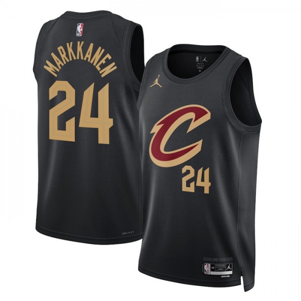 Cleveland Cavaliers Trikot Lauri Markkanen 24 Jordan 2022-23 Statement Edition Schwarz Swingman - Herren Cleveland Cavaliers Trikot Lauri Markkanen 24 Jordan 2022-23 Statement Edition Schwarz Swingman - Herren